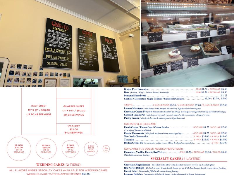 Red Bird Bakery Menu