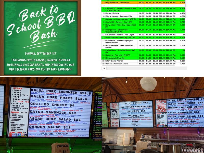 Chucks Burger Press Menu