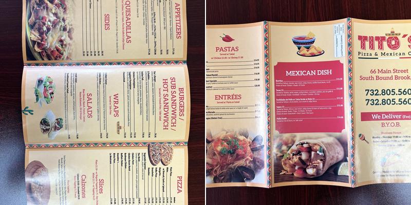 Tito's Pizza & Mexican Cafe Menu