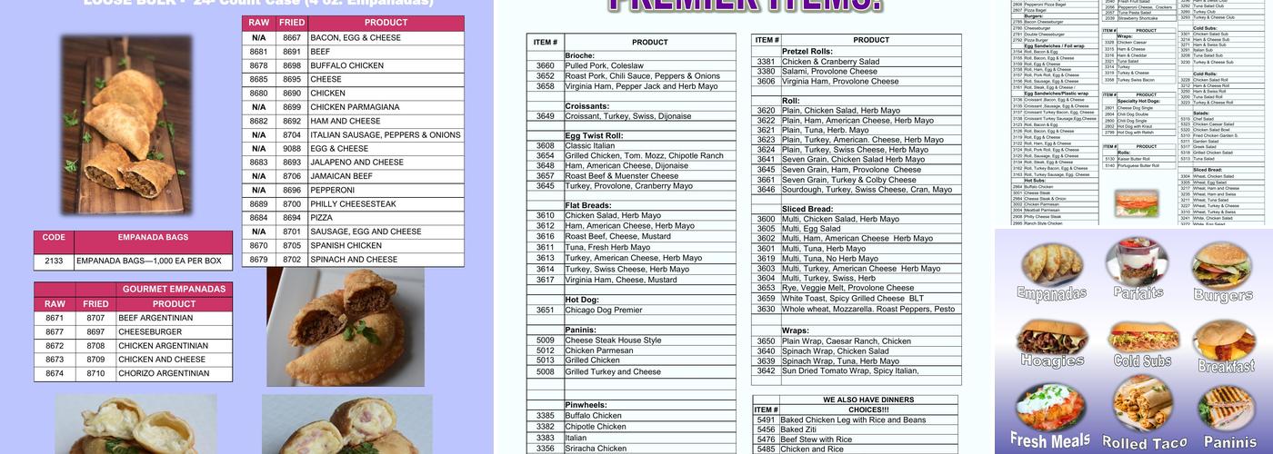 Interstate Caterers Menu