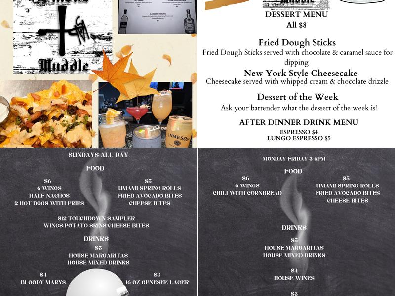 Smoke & Muddle Menu