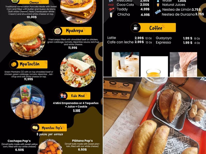 Mpanitas Restaurant Menu