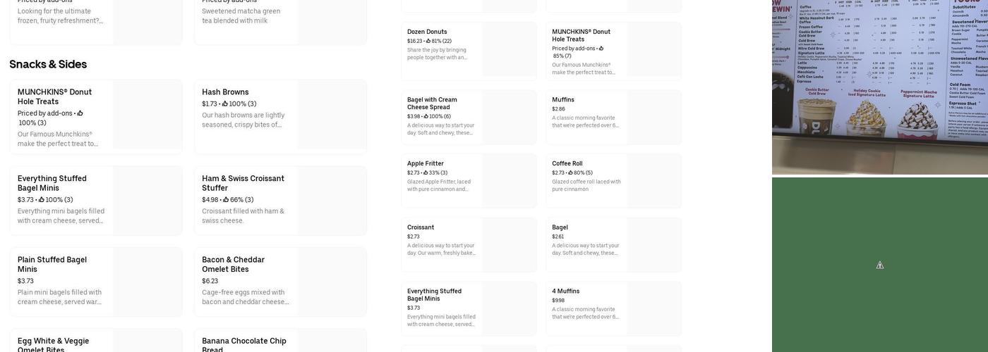 Dunkin' Menu
