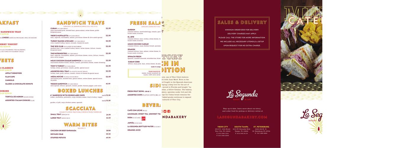 La Segunda Seminole Heights Menu