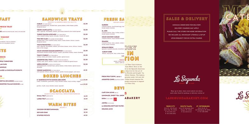 La Segunda Seminole Heights Menu