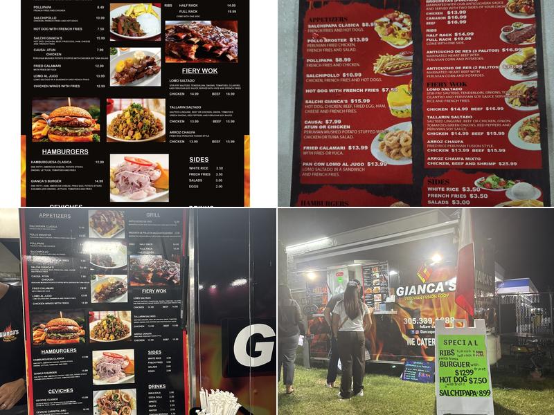 Giancas Peruvian Fusion (Food Truck) Menu