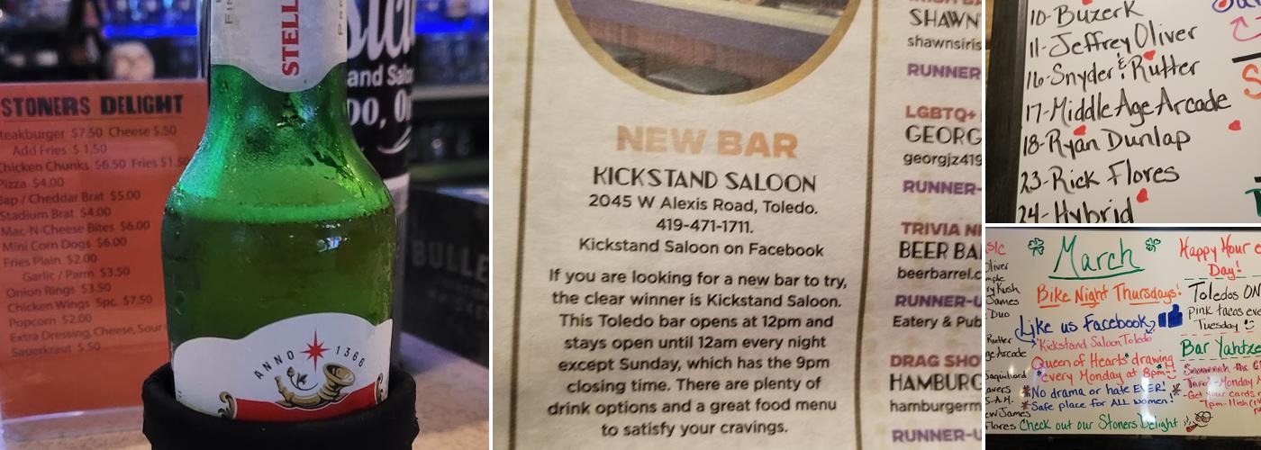 Kickstand Saloon Menu