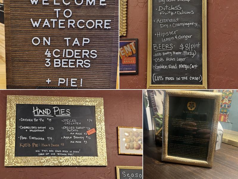Watercore Cider Menu