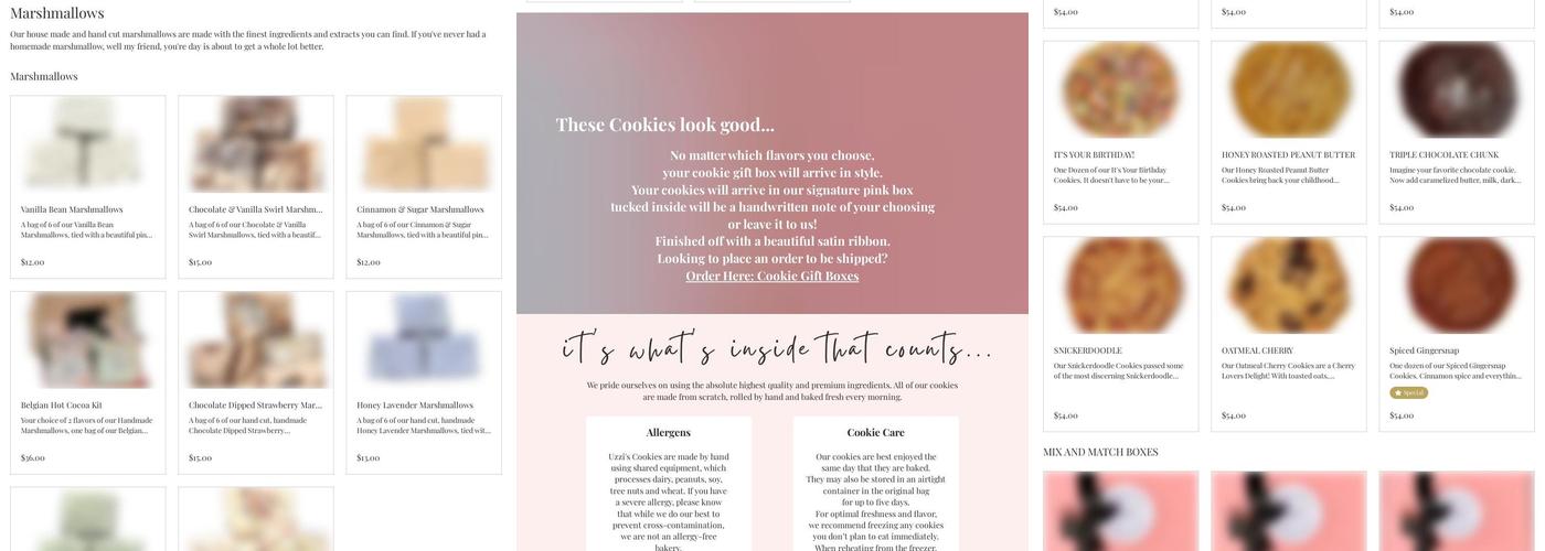 Uzzi's Cookies (Online Bakery) Menu