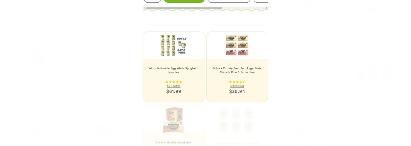Miracle Noodle Menu