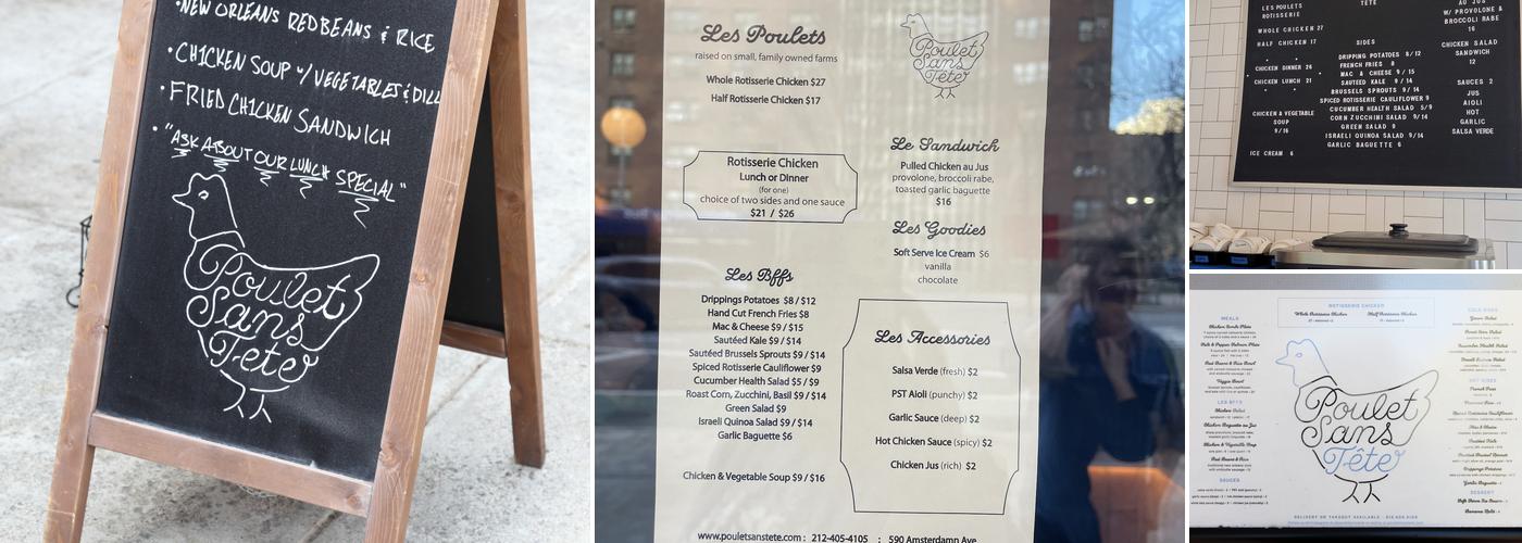 Poulet Sans Tete Menu