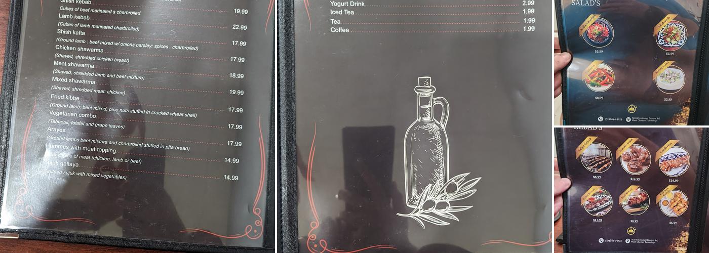 Kebab House Grill & Bakery Menu