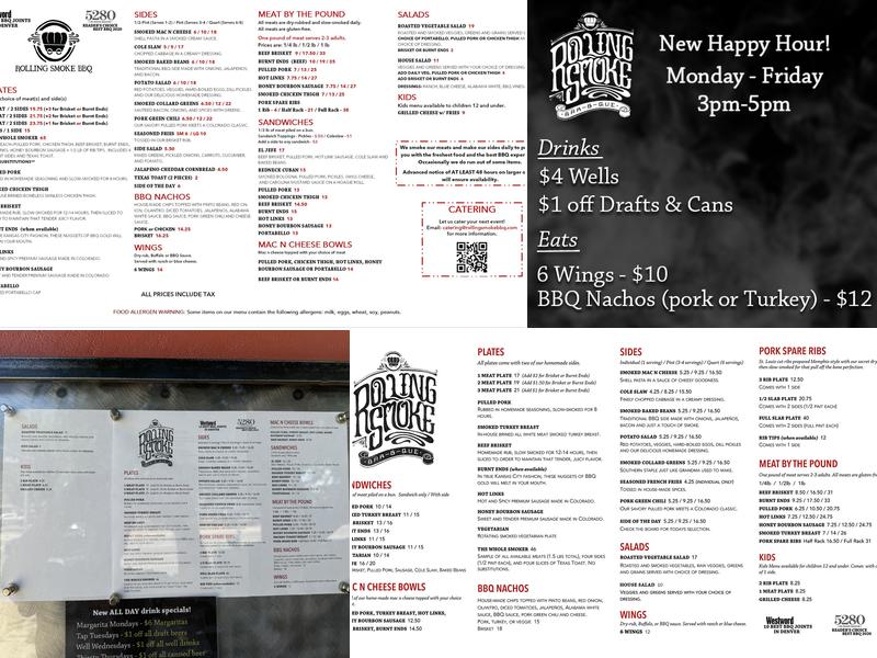Rolling Smoke BBQ - Wheat Ridge Menu