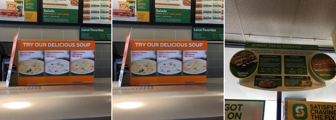 Subway Menu
