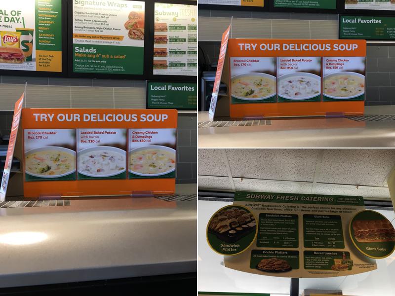 Subway Menu