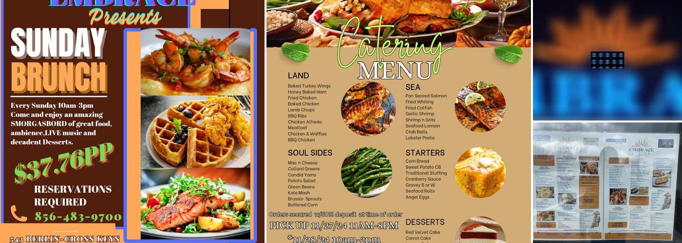 Embrace Restaurant Menu