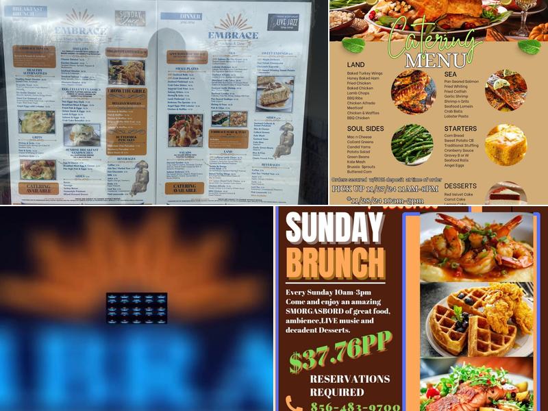 Embrace Restaurant Menu