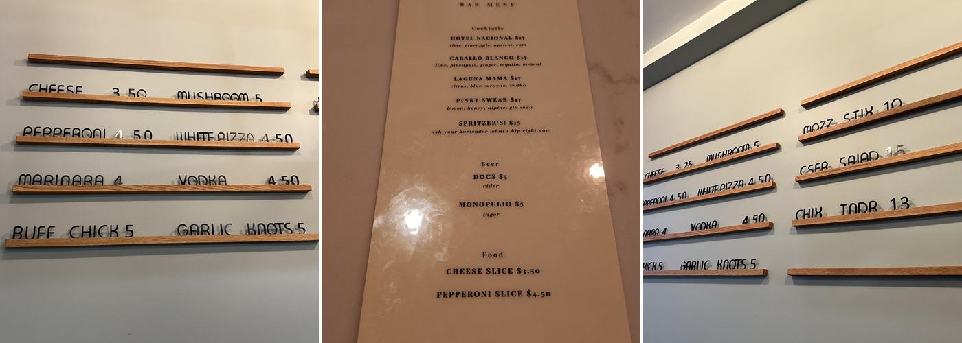 Parashades Menu