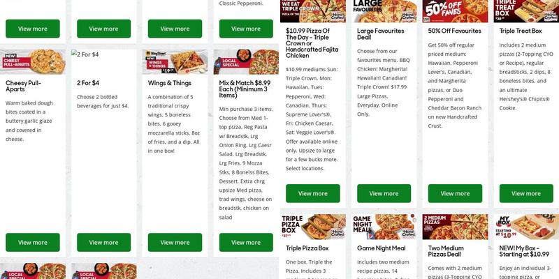 Pizza Hut Montreal Menu