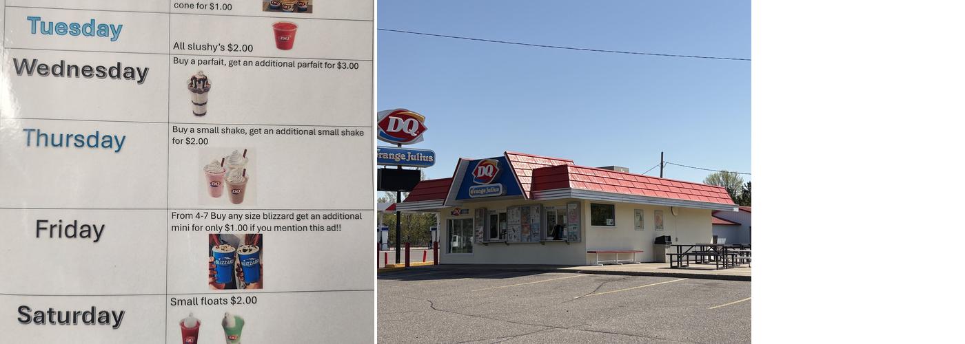 Dairy Queen / Orange Julius Menu
