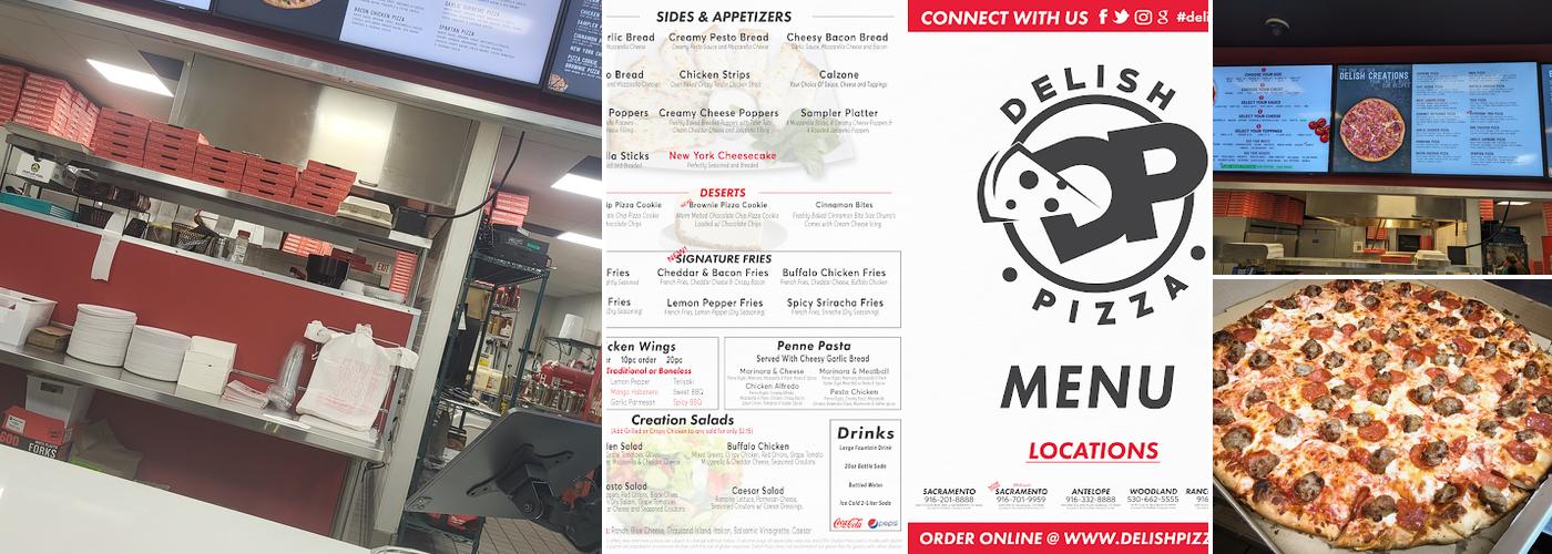 Delish Pizza Menu