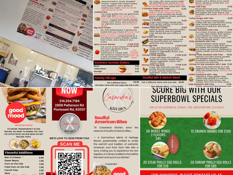 Casandra's Kitchen Menu