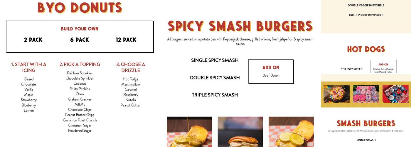 Dipped N' Smashed Menu
