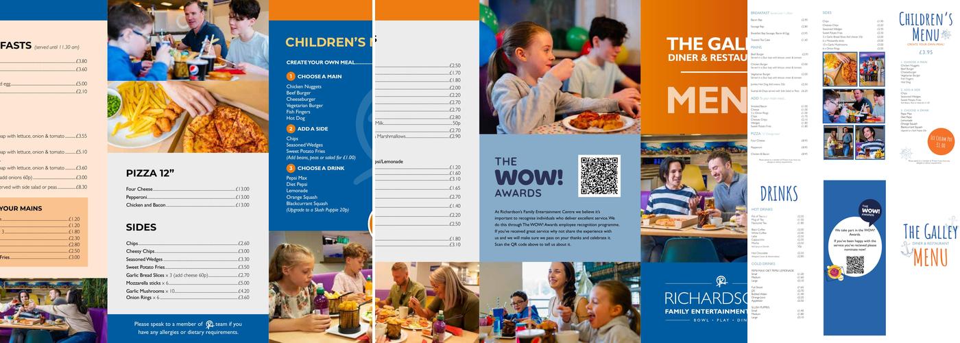 Richardson's Family Entertainment Centre Menu