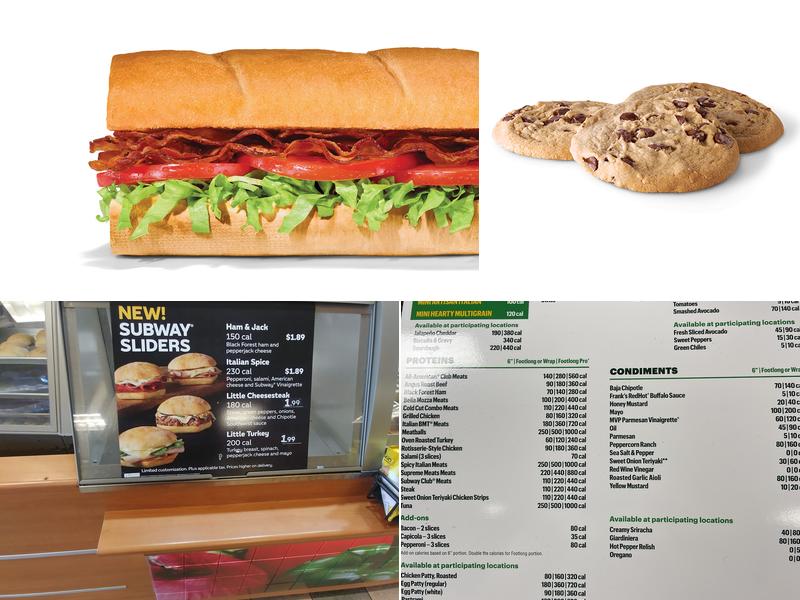 Subway Menu