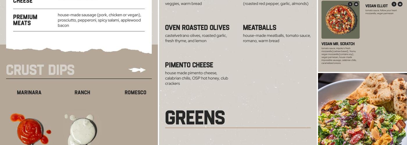 Old Scratch Pizza Menu
