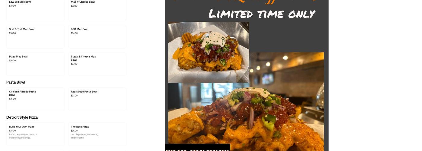 The Kitchen Menu