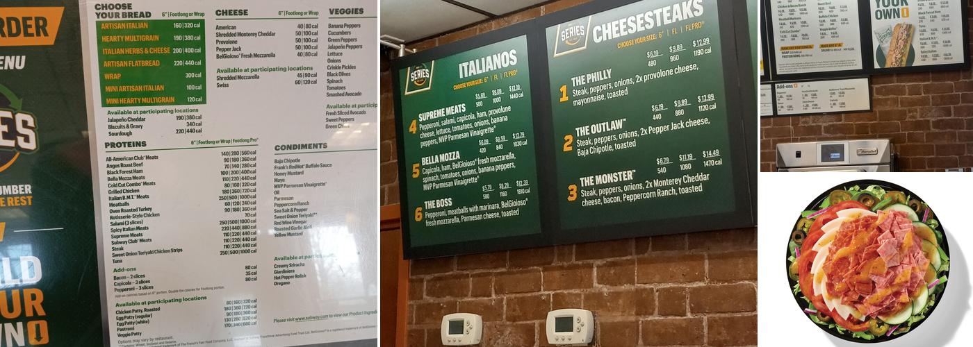 Subway Menu