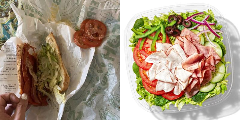Subway Menu