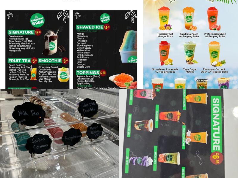 Shaking Boba Menu