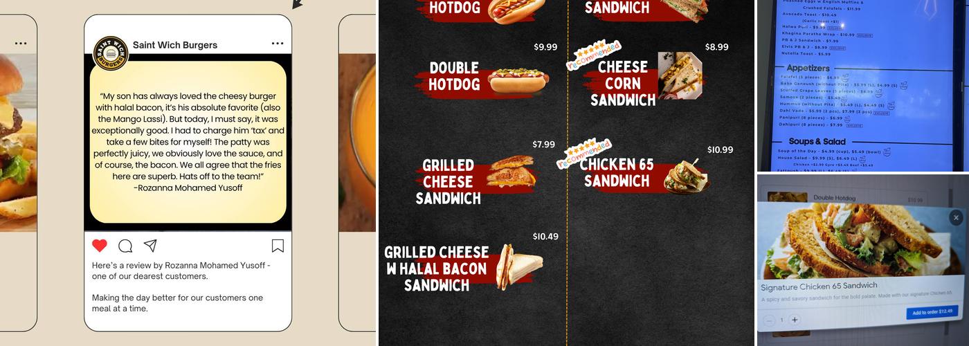 Saint Wich Burgers Menu