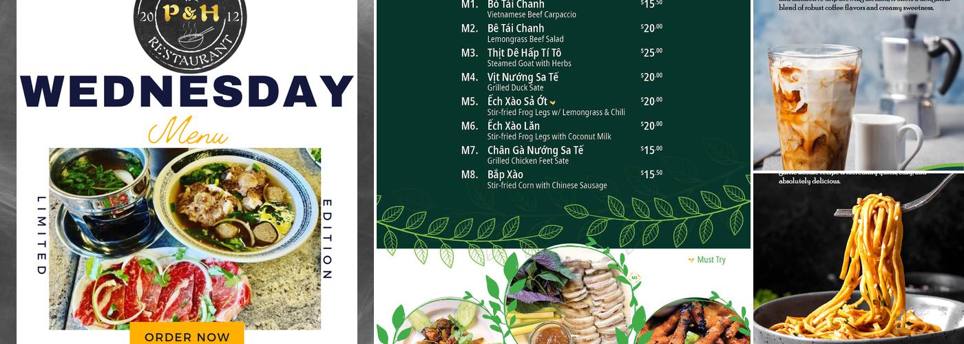 Pho Hoang Menu