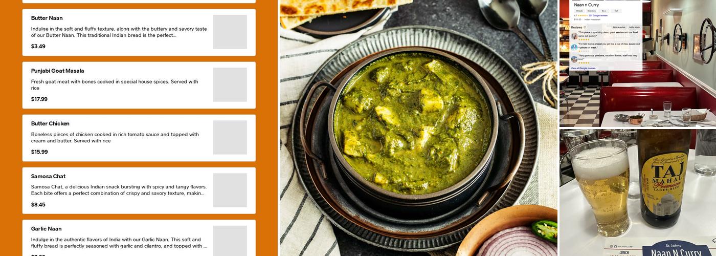 Naan n Curry Menu