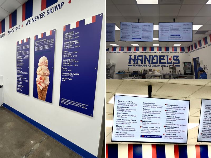 Handel's Homemade Ice Cream Riverdale Menu