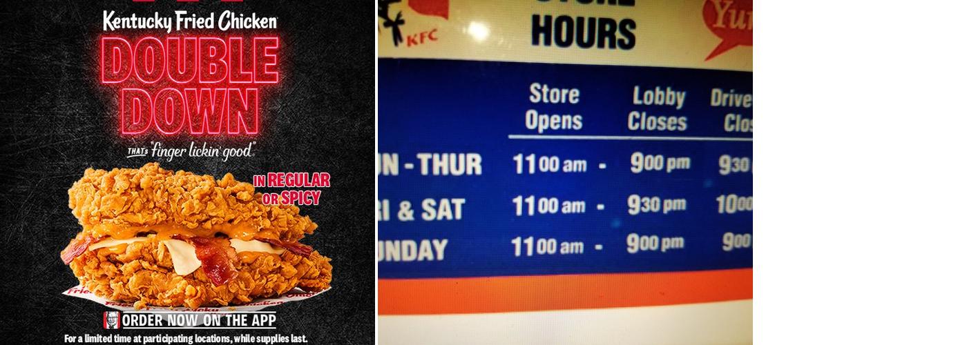 KFC Menu