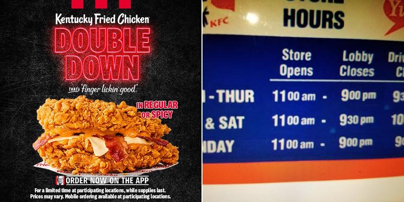 KFC Menu