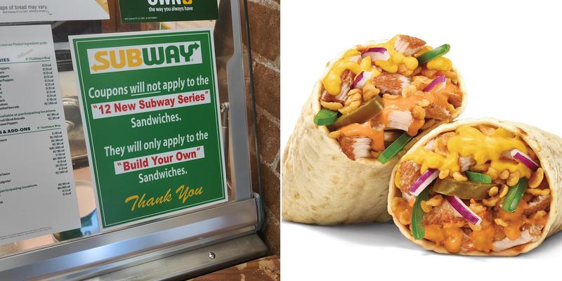 Subway Menu