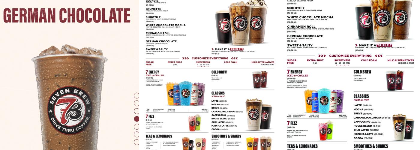 7 Brew Coffee Menu