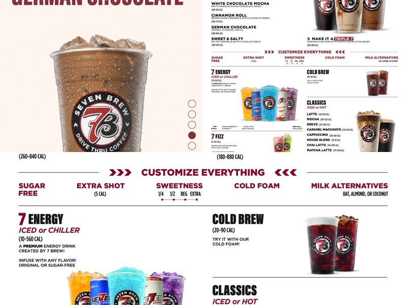 7 Brew Coffee Menu