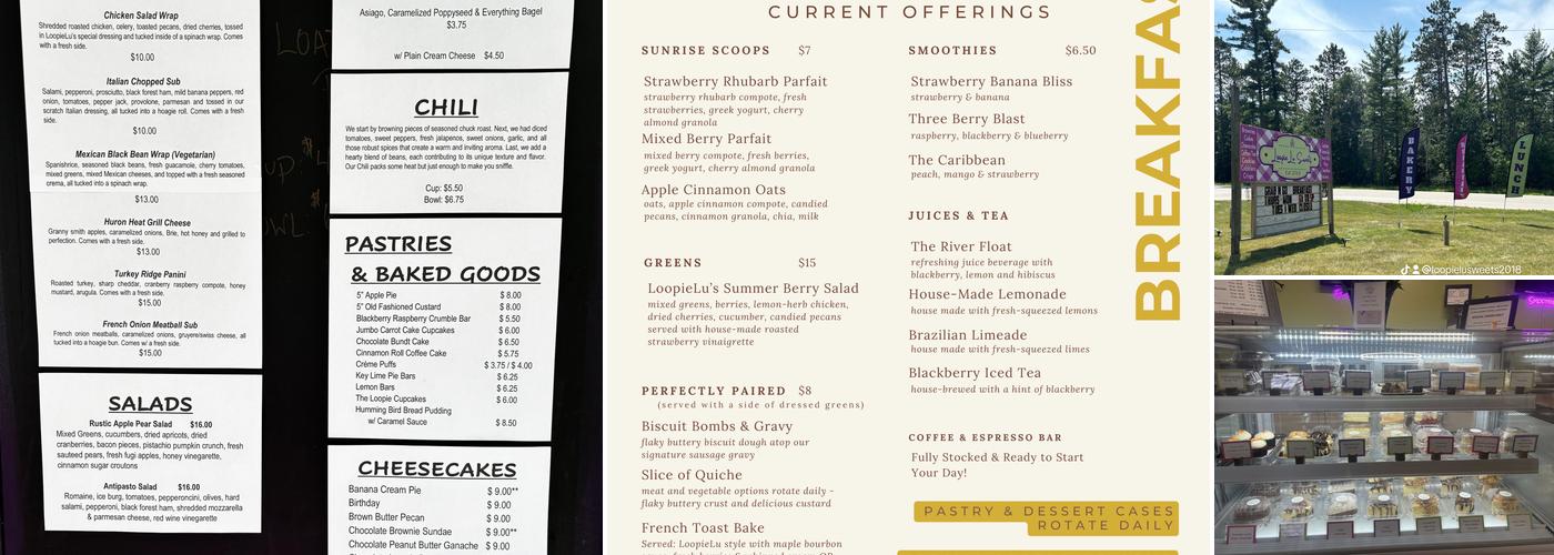 LoopieLu Sweets Menu