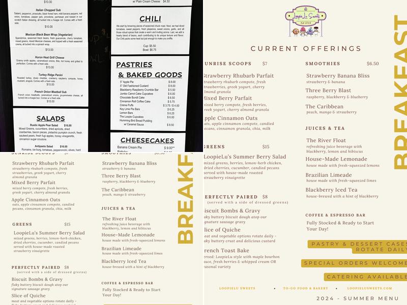 LoopieLu Sweets Menu