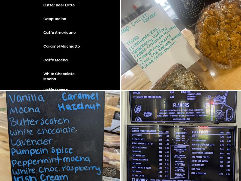 The White Elk Coffee House Menu