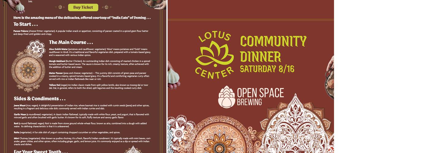 Open Space Brewing Menu