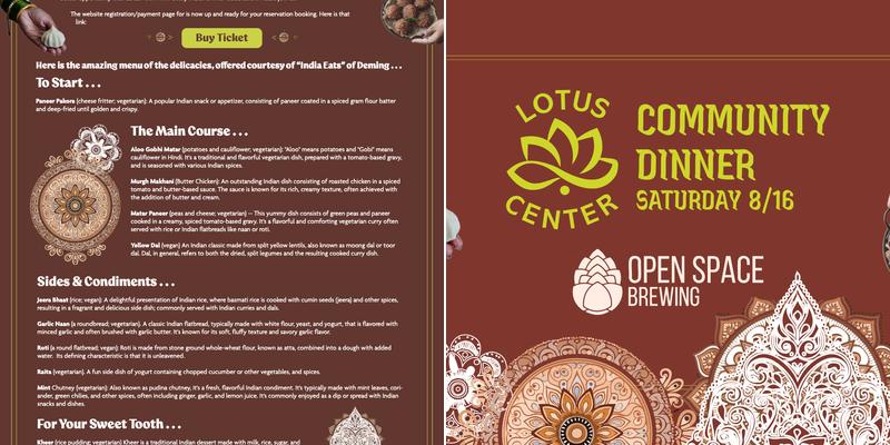 Open Space Brewing Menu