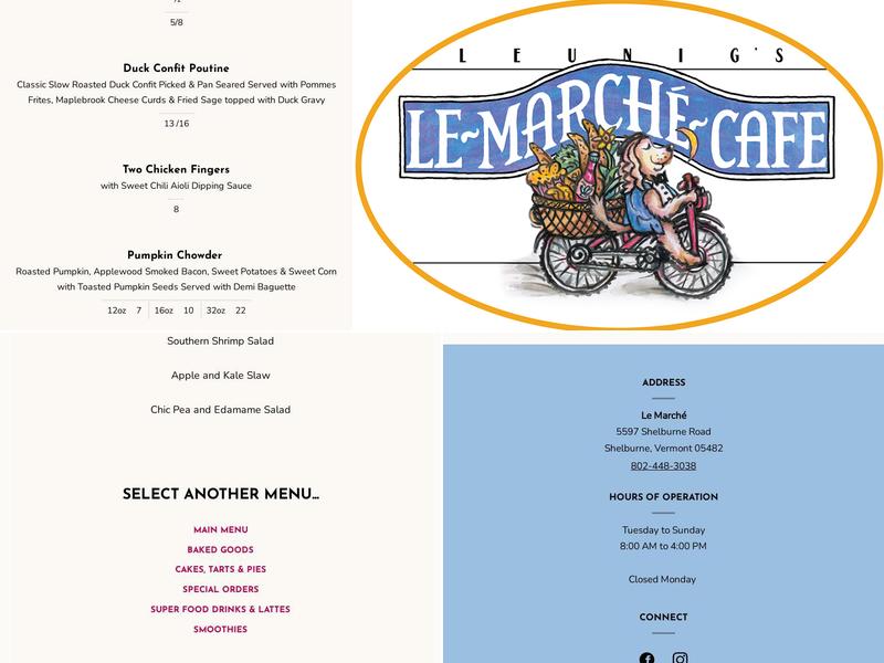 Le Marche Menu