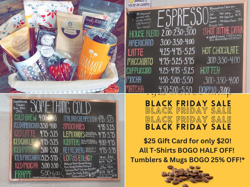 KJ'Z Coffee & Sweet Shop Menu